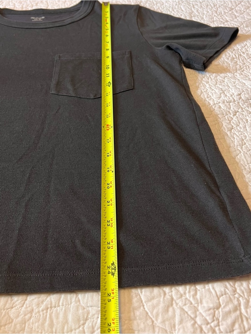 Madewell women gray garment-dyed oversized pocket tee short sleeve crew neck M - Picture 3 of 5